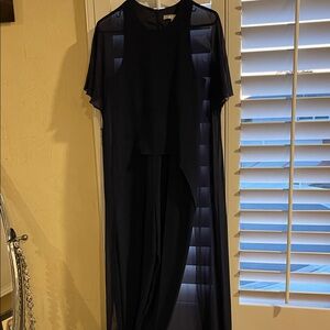 Trina Turk Navy High Low Dress